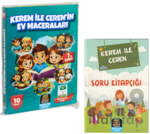1. Sınıf Okuma Seti Kerem İle Ceren Ev Maceraları 10 Kitap + Soru Kitapçığı İlaveli