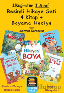 1. Sınıf Resimli Hikaye Seti (4 Kitap + Boyama Kitabı Hediye)