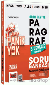 2025 KPSS YKS ALES DGS MSÜ Tamamı Çözümlü Panik Yok Orta Seviye Paragraf Soru Bankası (5 Deneme İlaveli)