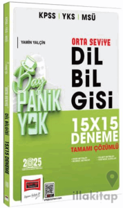 2025 KPSS YKS MSÜ Tamamı Çözümlü Panik Yok Orta Seviye Dil Bilgisi 15x15 Deneme