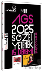 2025 MEB-AGS Anka Serisi Sözel Yetenek Tamamı Çözümlü 15 Deneme