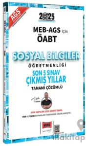 2025 MEB-AGS ÖABT Sosyal Bilgiler Öğretmenliği Son 5 Sınav Çıkmış Yıllar