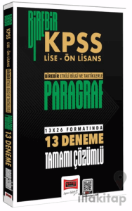 2026 Birebir KPSS - Lise - Önlisans Paragraf Tamamı Çözümlü 13 Deneme