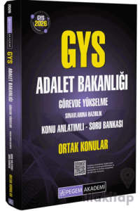 2026 GYS Adalet Bakanlığı Görevde Yükselme Sınavlarına Hazırlık Konu Anlatımlı Soru Bankası ORTAK KONULAR