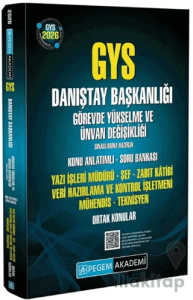 2026 GYS Danıştay Başkanlığı Ortak Konular Konu Anlatımlı Soru Bankası Görevde Yükselme