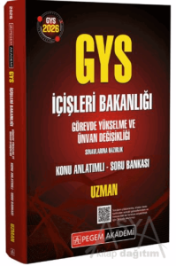 2026 GYS İçişleri Bakanlığı Görevde Yükselme Sınavlarına Hazırlık Konu Anlatımlı Soru Bankası Uzman