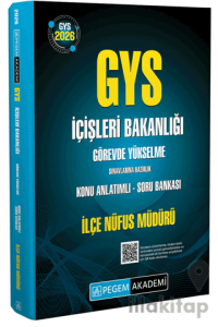 2026 İçişleri Bakanlığı Görevde Yükselme Sınavlarına Hazırlık İlçe Nüfus Müdürü Konu Anlatımlı Soru Bankası