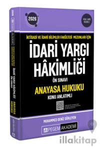 2026 İktisadi ve İdari Bilimler Fakültesi Mezunları İçin İdari Yargı Hakimliği Ön Sınavı Anayasa Hukuku Konu Anlatımlı