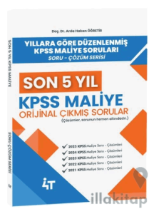 2026 KPSS A Grubu Maliye Orijinal Çıkmış Sorular Son 5 Yıl Çözümlü