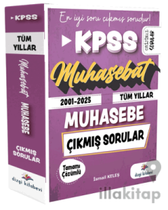 2026 KPSS A Grubu Muhasebe Muhasebat Çıkmış Sorular 2001-2025 Tüm Yıllar Çözümlü