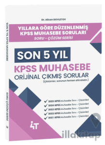 2026 KPSS A Grubu Muhasebe Orijinal Çıkmış Sorular Son 5 Yıl Çözümlü