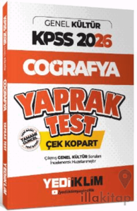 2026 KPSS - AGS Genel Kültür Coğrafya Çek Kopart Yaprak Test