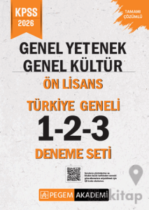 2026 KPSS Genel Yetenek Genel Kültür Lise-Ön Lisans Tamamı Çözümlü Türkiye Geneli 1-2-3 (3'lü Deneme Seti)
