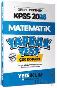 2026 KPSS Genel Yetenek Matematik Çek Kopart Yaprak Test