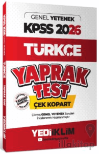 2026 KPSS Genel Yetenek Türkçe Çek Kopart Yaprak Test