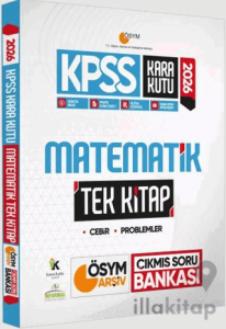 2026 KPSS Kara Kutu Matematik TEK KİTAP ÖSYM Arşiv Çıkmış Soru Bankası Konu Özetli Dijital Çözümlü