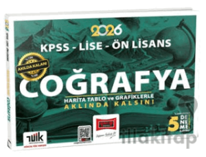2026 KPSS - Lise - Ön Lisans Akılda Kalan Coğrafya Harita Tablo ve Grafiklerle +5 Deneme İlaveli