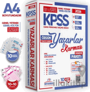2026 KPSS ÖnLisans Yazarlar Karması GY-GK Türkiye Geneli Kurumsal 10lu Deneme Paketi Dijital Çözümlü