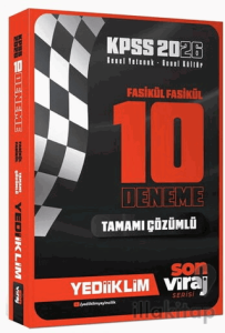 2026 KPSS Son Viraj Serisi GY - GK Tamamı Çözümlü 10 Fasikül Deneme
