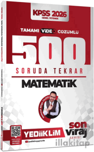 2026 KPSS Son Viraj Serisi Matematik Tamamı Video Çözümlü 500 Soruda Genel Tekrar Kampı