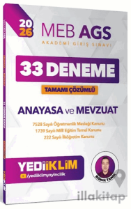 2026 MEB AGS Anayasa ve Mevzuat Tamamı Çözümlü 33 Deneme
