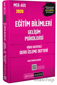 2026 MEB AGS Eğitim Bilimleri Gelişim Psikolojisi Video Destekli Ders İzleme Defteri