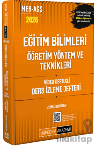 2026 MEB AGS Eğitim Bilimleri Öğretim Yöntem ve Teknikleri Video Destekli Ders İzleme Defteri