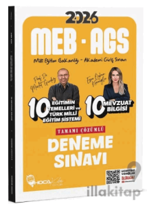 2026 MEB-AGS Eğitimin Temelleri ve Türk Milli Eğitim Sistemi, Mevzuat Bilgisi 10+10 Deneme Çözümlü