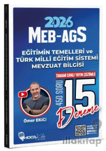 2026 MEB-AGS Eğitimin Temelleri ve Türk Milli Eğitim Sistemi, Mevzuat Bilgisi 15 Deneme Çözümlü