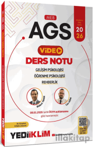 2026 MEB-AGS Gelişim Psikolojisi, Öğrenme Psikolojisi ve Rehberlik Video Anlatımlı Ders Notu