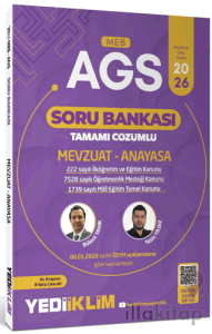 2026 MEB AGS Mevzuat ve Anayasa Tamamı Çözümlü Soru Bankası