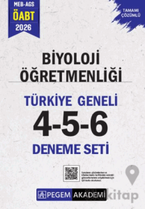 2026 MEB AGS ÖABT Biyoloji Öğretmenliği Tamamı Çözümlü Türkiye Geneli 4-5-6 (3'lü Deneme Seti)