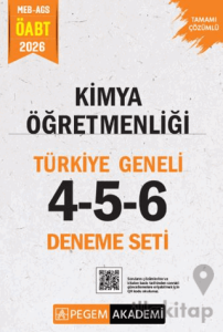 2026 MEB AGS ÖABT Kimya Öğretmenliği Tamamı Çözümlü Türkiye Geneli 4-5-6 (3'lü Deneme Seti)