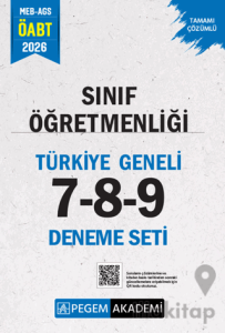 2026 MEB AGS ÖABT Sınıf Öğretmenliği Tamamı Çözümlü Türkiye Geneli 7-8-9 (3'lü Deneme Seti)