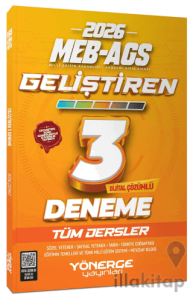 2026 MEB-AGS Tüm Dersler Geliştiren 3 Deneme Çözümlü