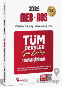 2026 MEB-AGS Tüm Dersler Soru Bankası Çözümlü