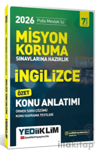 2026 Polis Meslek İçi Misyon Koruma Sınavlarına Hazırlık İngilizce Konu Anlatımlı Soru Bankası