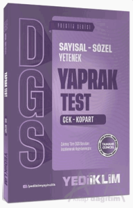 2027 DGS Sayısal Sözel Yetenek Çek Kopart Yaprak Test