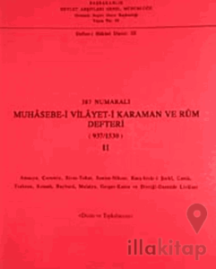 387 Numaralı Muhasebe-i Vilayet-i Karaman ve Rum Defteri (937-1530) - 2