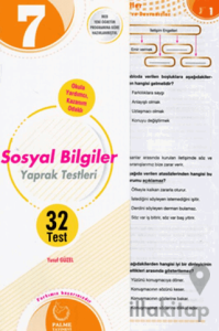 7. Sınıf Sosyal Bilgiler Yaprak Testleri