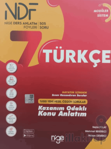 7. Sınıf Türkçe Ndf Nige Ders Anlatım Föyleri Kazanım Odaklı Konu Anlatım