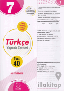 7. Sınıf Türkçe Yaprak Testleri