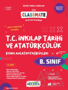 8. Sınıf Classmate T.C. İnkılap Tarihi ve Atatürkçülük Konu Anlatım Fasikülleri