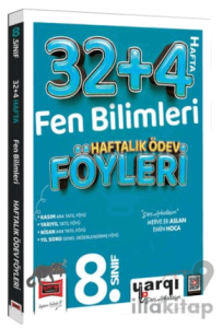 8.Sınıf Fen Bilimleri 32+4 Haftalık Ödev Föyleri