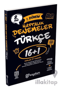 8. Sınıf LGS Türkçe 1. Dönem 16+1 Haftalık Kazanım Denemeleri