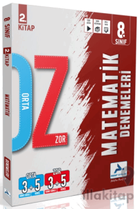 8. Sınıf Matematik Orta Zor Branş Deneme - 2. Kitap