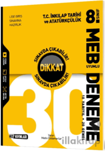 8. Sınıf T.C. İnkılap Tarihi ve Atatürkçülük 30 Deneme