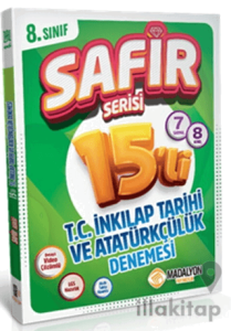 8. Sınıf T.C. İnkılap Tarihi ve Atatürkçülük Safir Serisi 15'li Deneme