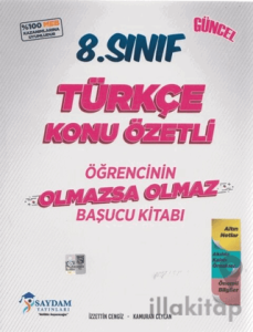 8. Sınıf Türkçe Konu Özetli Olmazsa Olmaz Başucu Kitabı