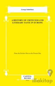 A History of Criticism and Literary Taste in Europe